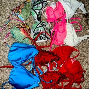 Set of 7 bikini tops